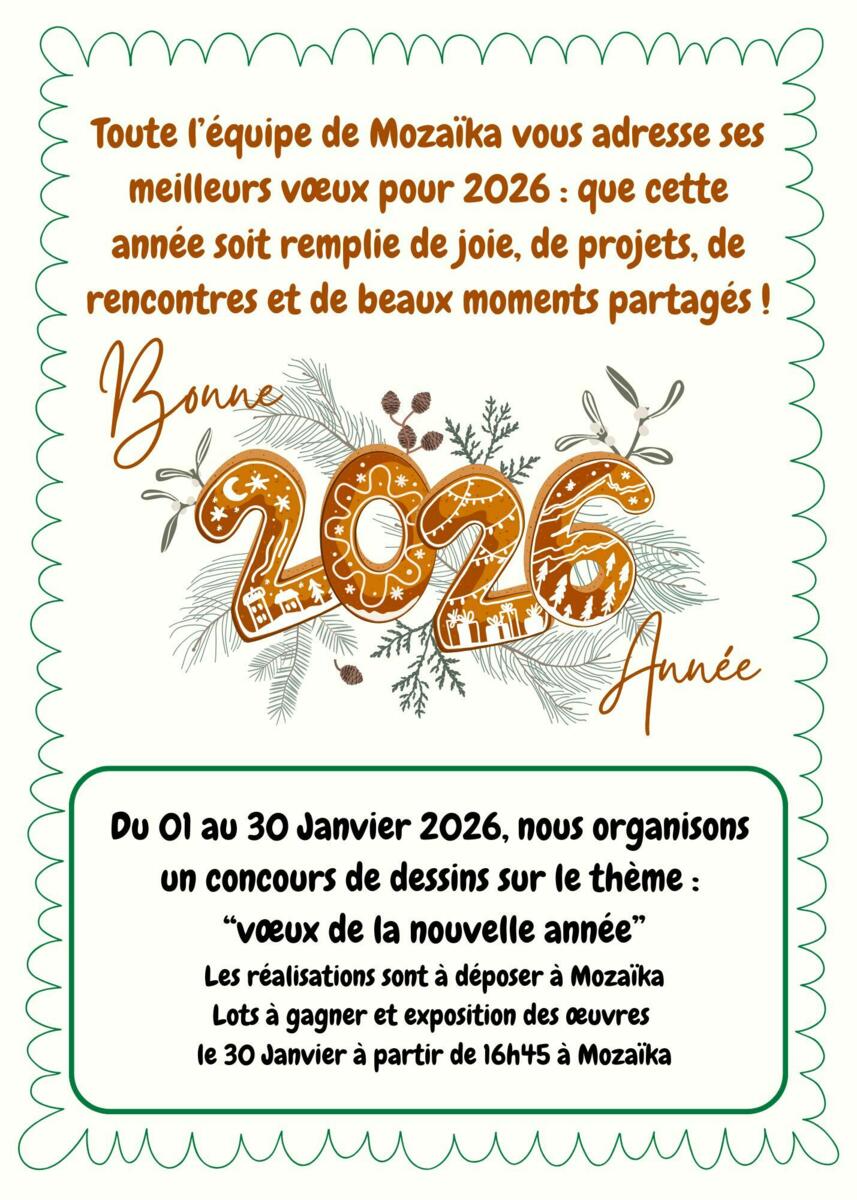 Concours de dessins sur le thème "vœux de la nouvelle année"