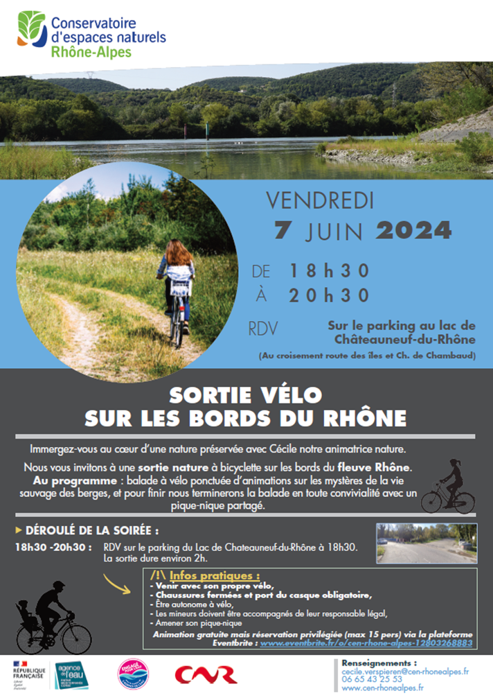 Sortie vélo organisée par le CenRA sur les bords du Rhône !