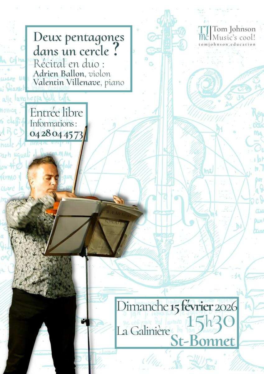 Récital pour violon et piano 🎻 Deux pentagones dans un cercle ?