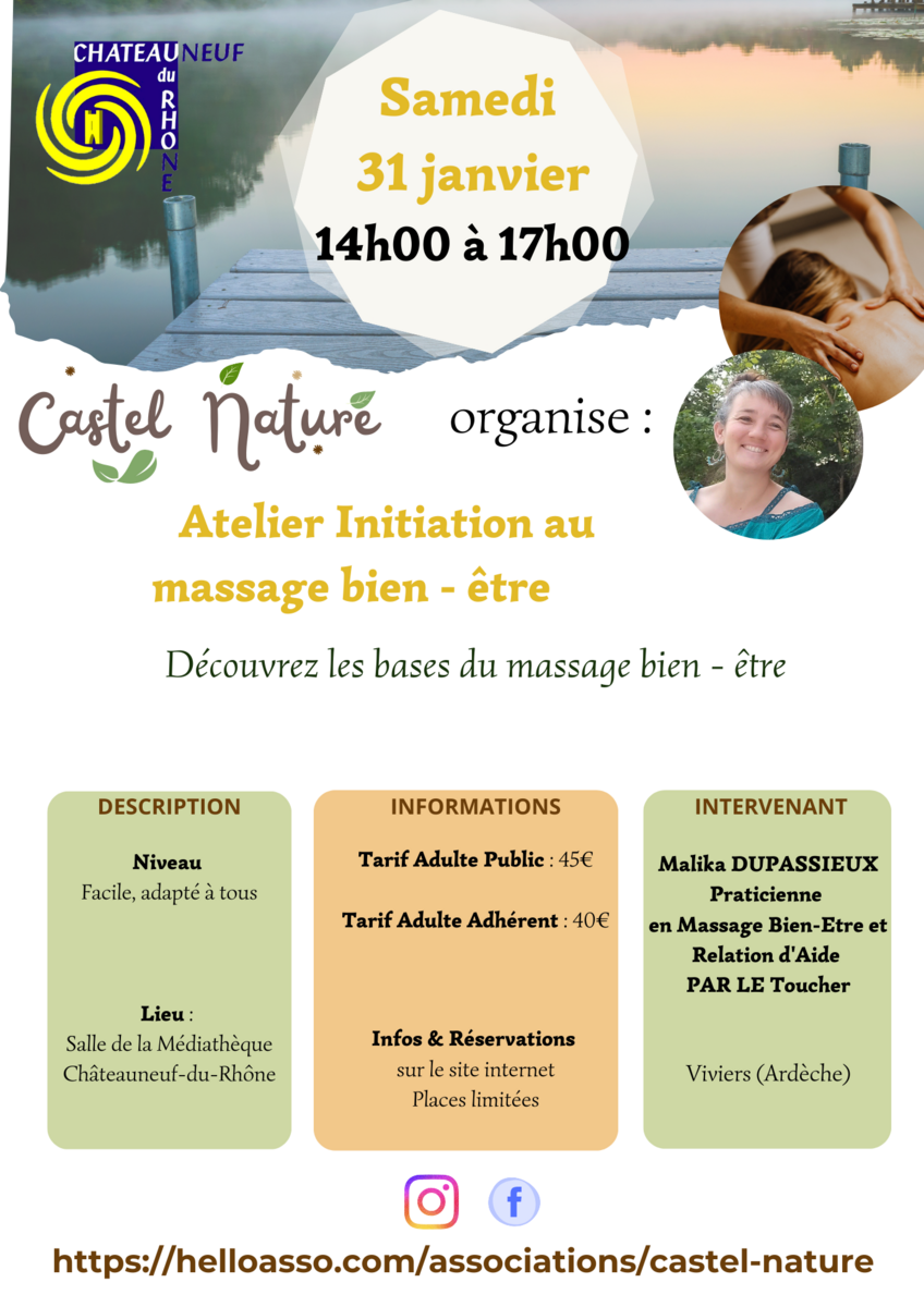 Atelier initiation au massage bien-être
