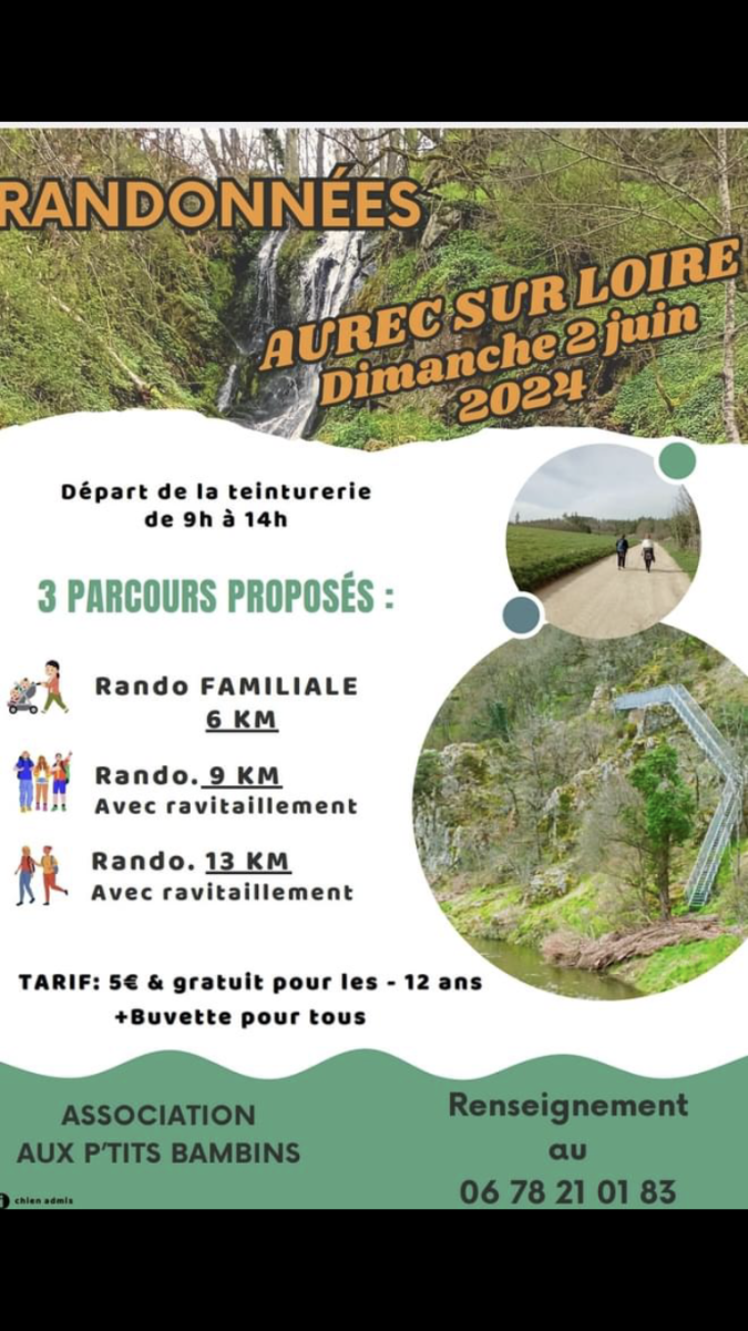 Randonées Aurec-sur-Loire avec l'association Aux P'tits bambins
