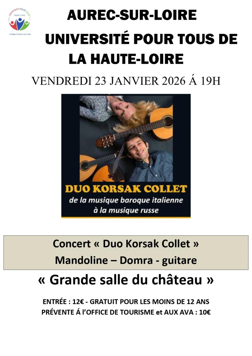 🎵 Concert : « Duo Korsak Collet »