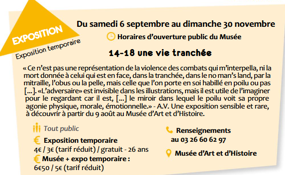 Exposition "14-18 une vie tranchée"