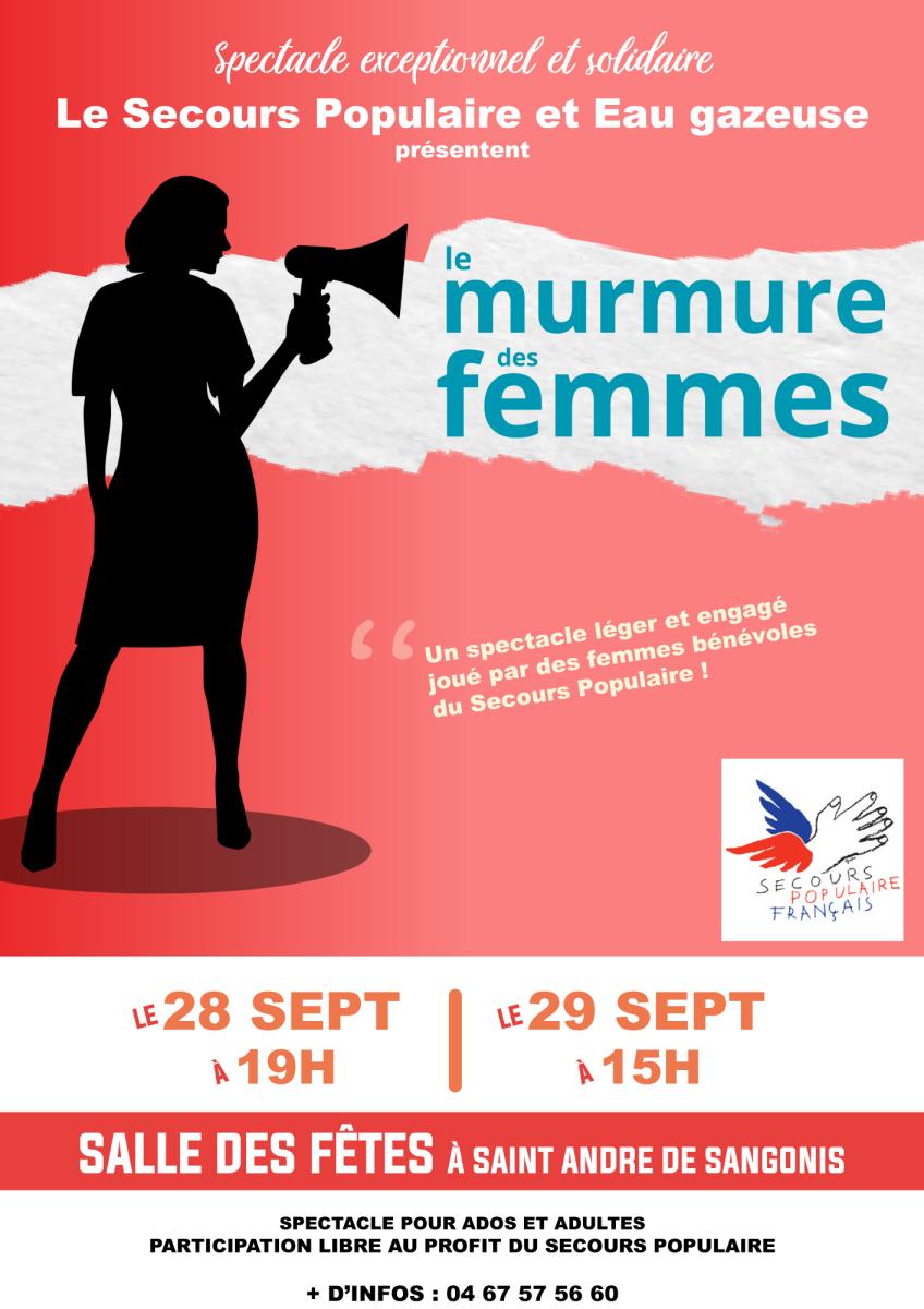 Spectacle « Le Murmure des femmes » au profit du Secours Populaire