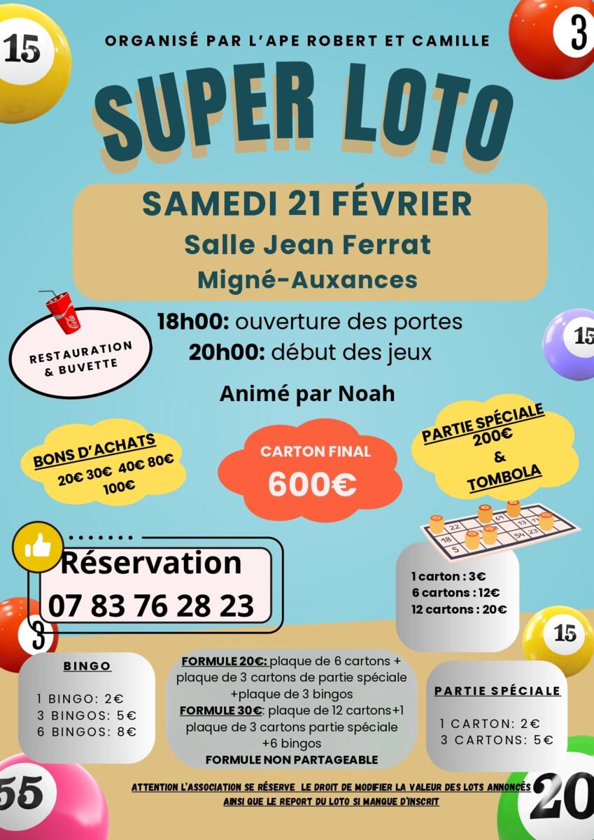 LOTO APE ROBERT ET CAMILLE