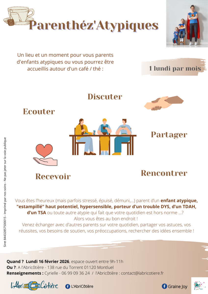 Café parents : Parenthéz’ Atypiques