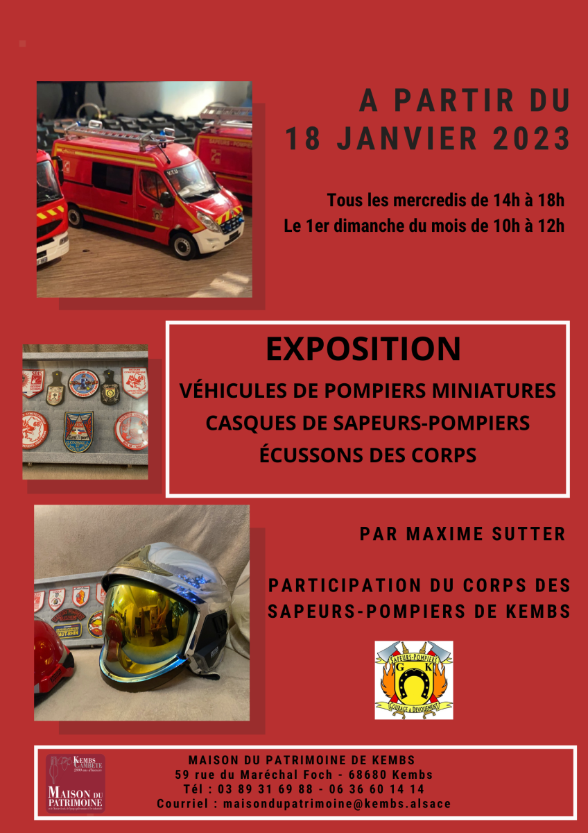 Exposition de véhicules miniatures de sapeurs-pompiers