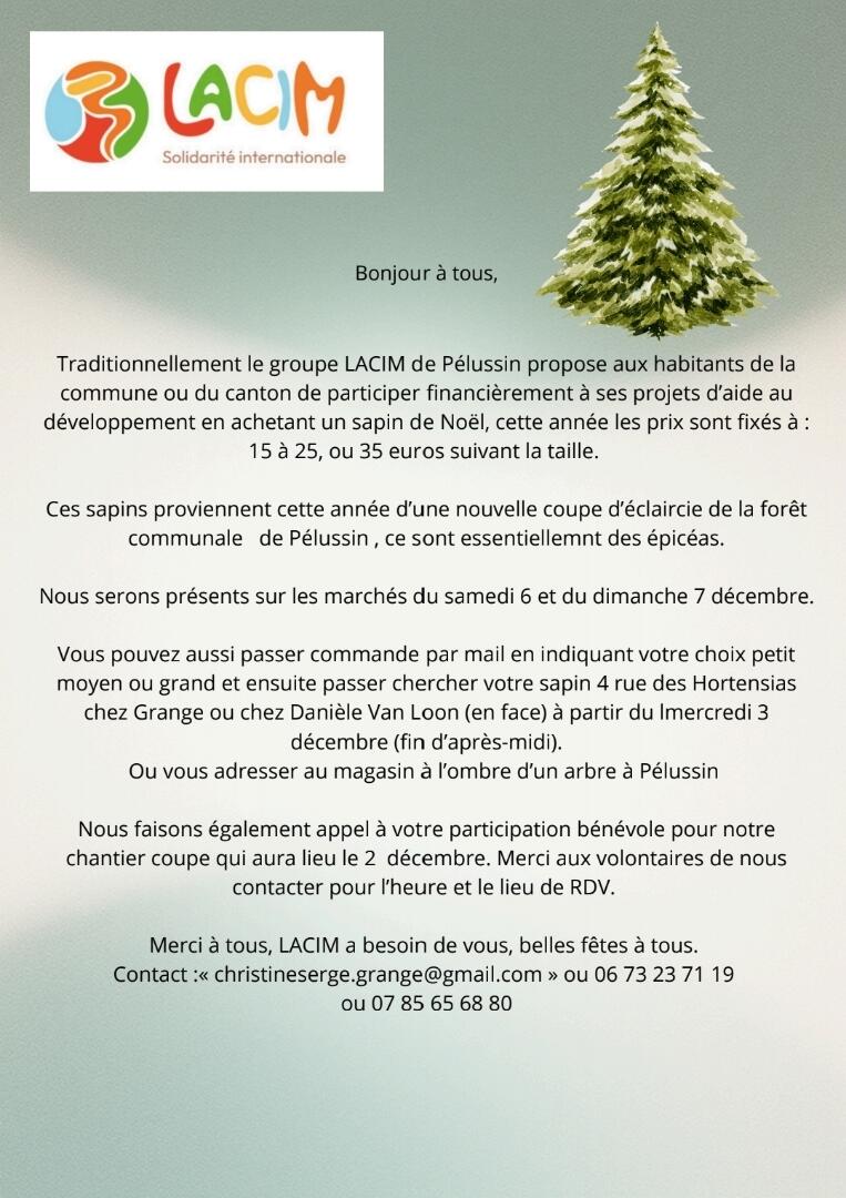 Présence du groupe LACIM sur les marchés des 6 et 7 décembre 2025 (marché + marché de Noël)