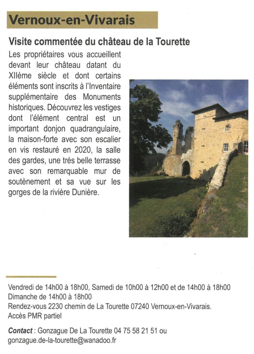 Journées européennes du patrimoine : visite commentée du Château de La Tourette