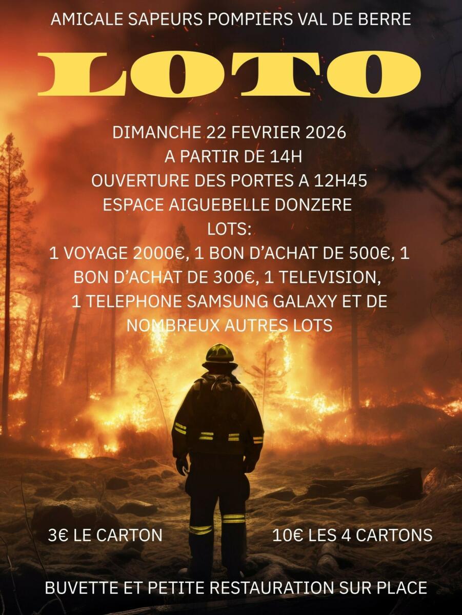 Grand loto des sapeurs pompiers