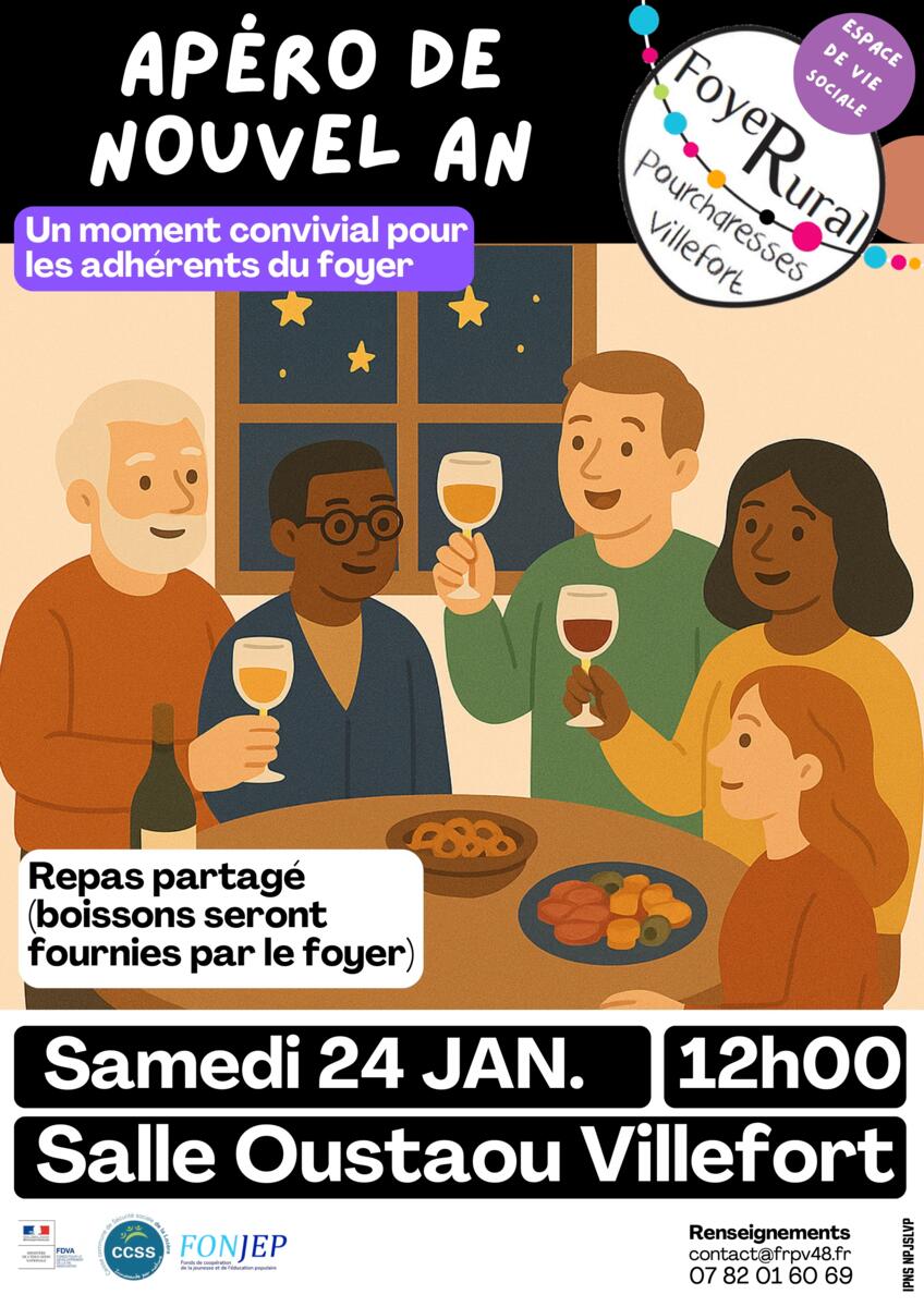 APÉRO ET REPAS PARTAGÉ DE NOUVEL AN