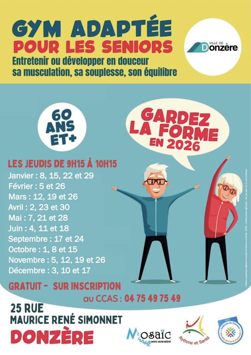 Gym adaptée pour les seniors- Rythme & Santé