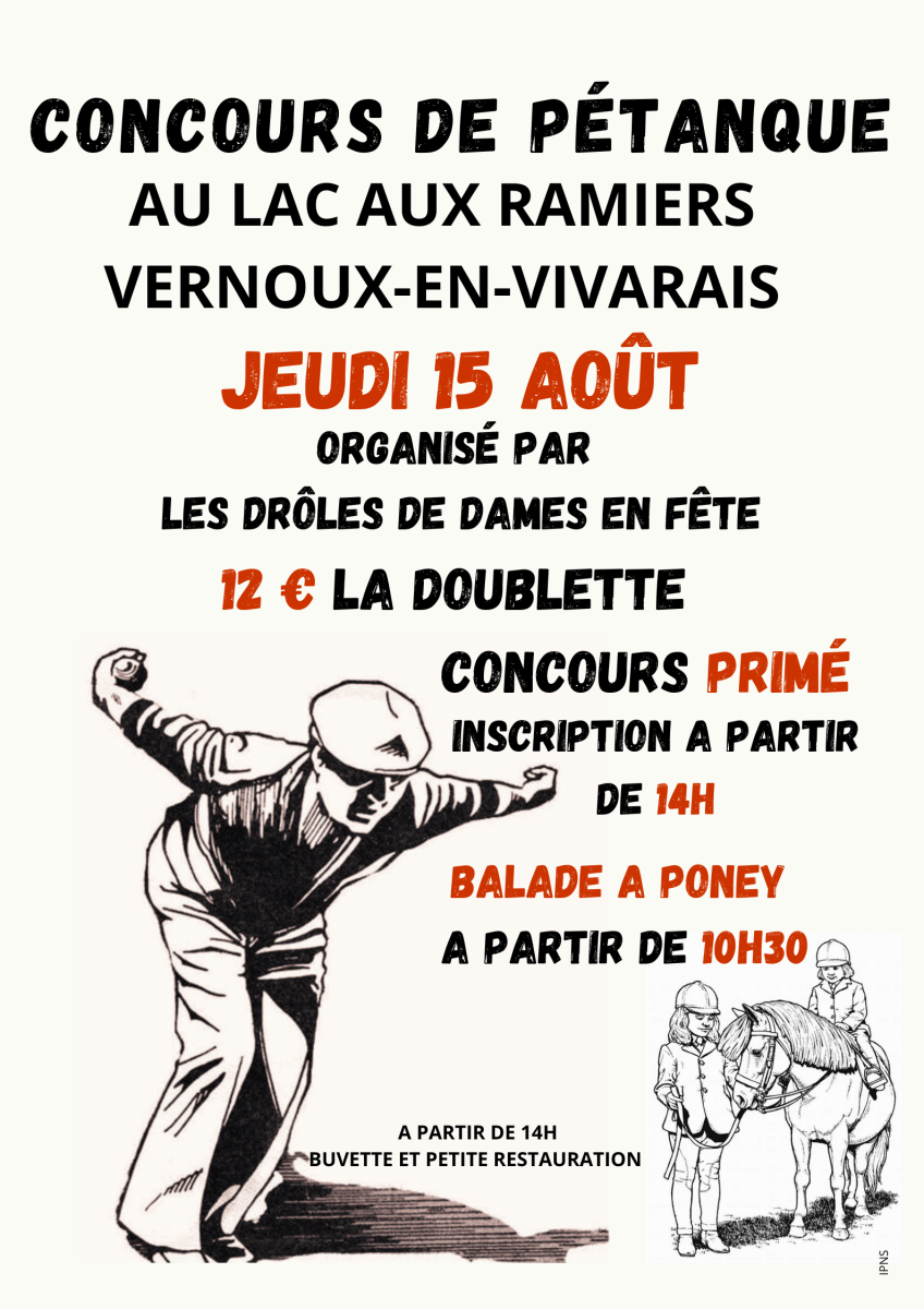 Concours de Pétanque - Organisé par l'asso. Les drôles de dames en fête