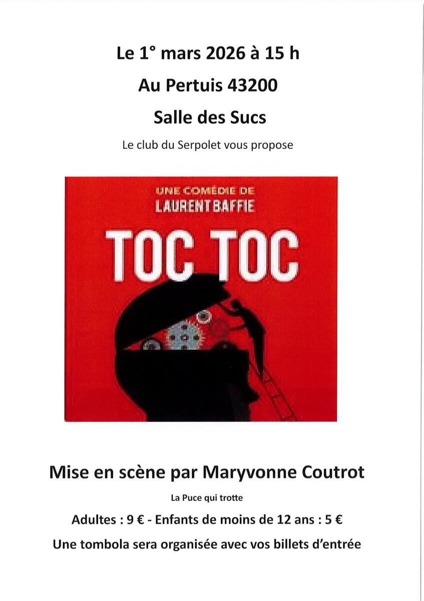 Club du Serpolet - Théâtre 1er mars TOC TOC