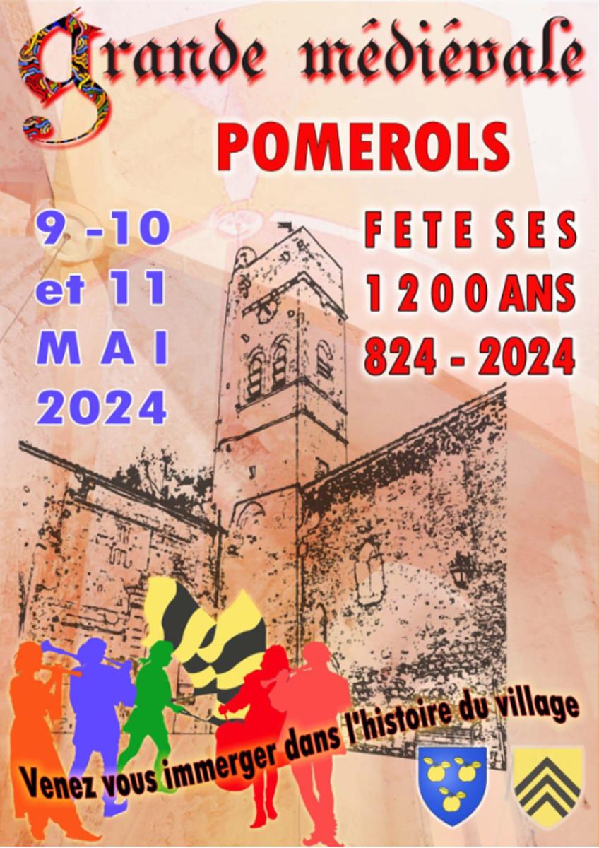 Pomérols fête ses 1200 ans d’existence les 9, 10 et 11 mai 2024.