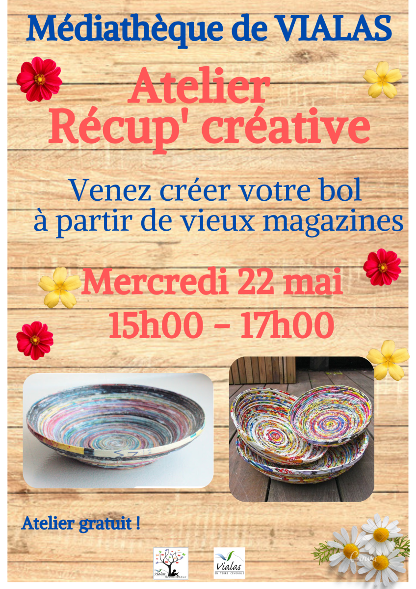 22/05 - Atelier Récup' Créative à la médiathèque