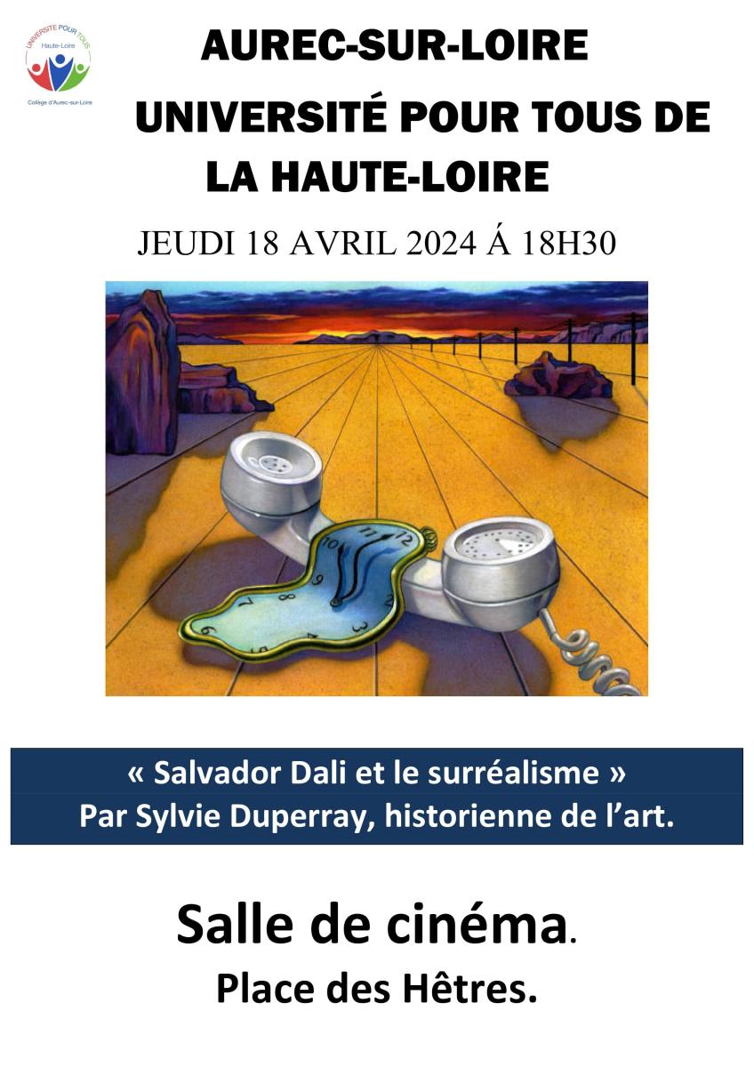 Conférence sur Salvador Dali et le surréalisme
