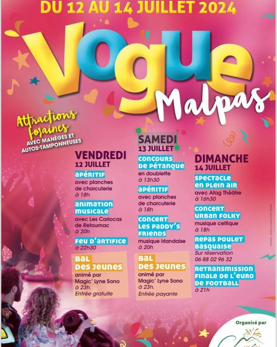 Vogue de Malpas : Feux d'artifice