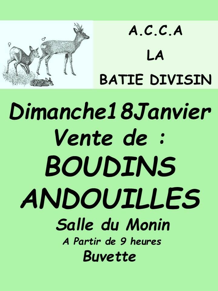 Vente de boudin | ACCA La Bâtie-Divisin
