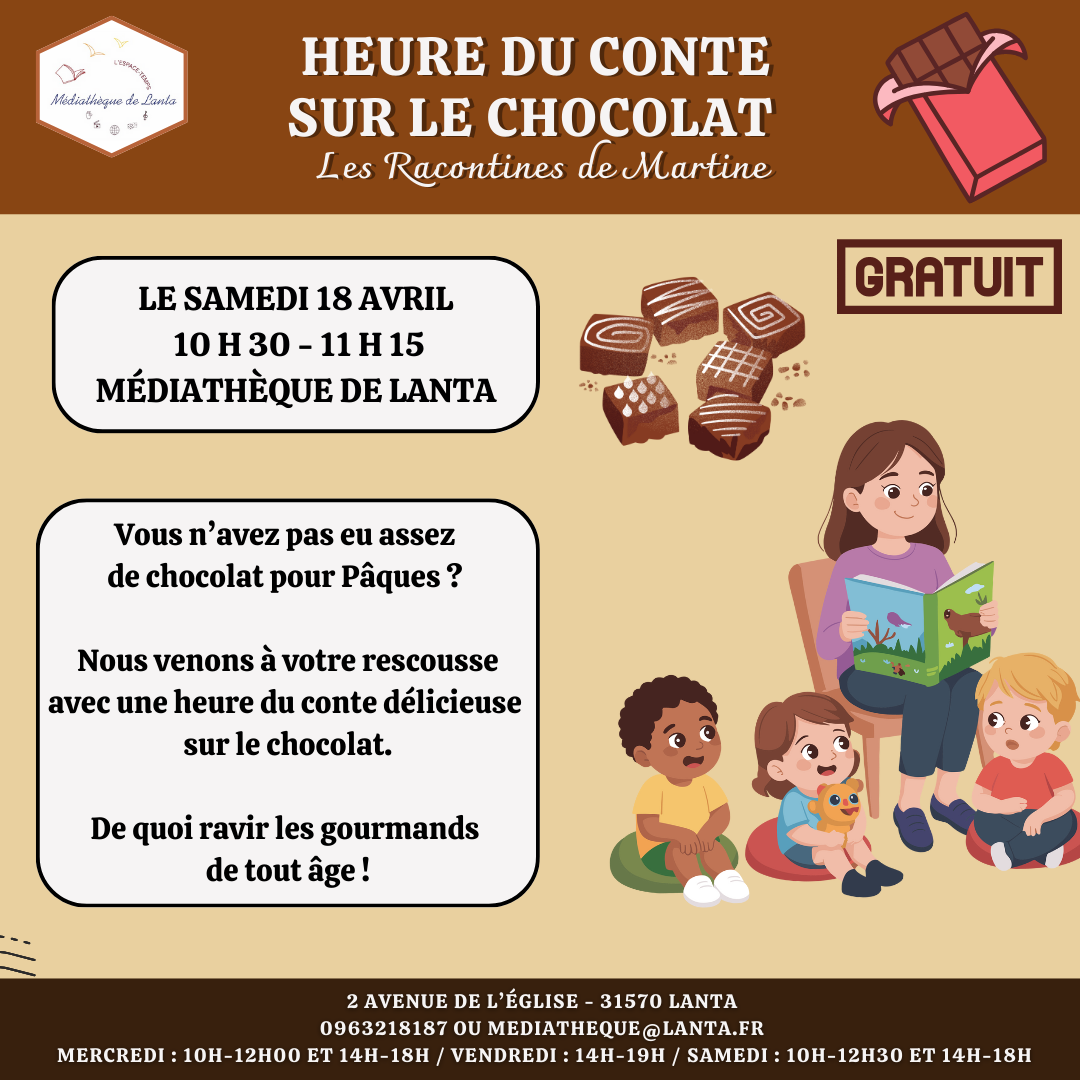 Médiathèque : Heure du conte sur le chocolat !
