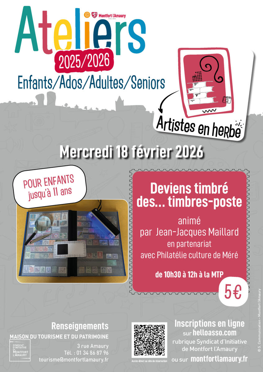 📣 ATELIER « ARTISTES EN HERBE » | Deviens timbré des… timbres-poste ✉️