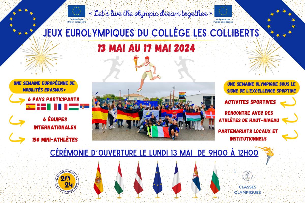 Cérémonie d'ouverture des Eurolympiades du collège des Colliberts