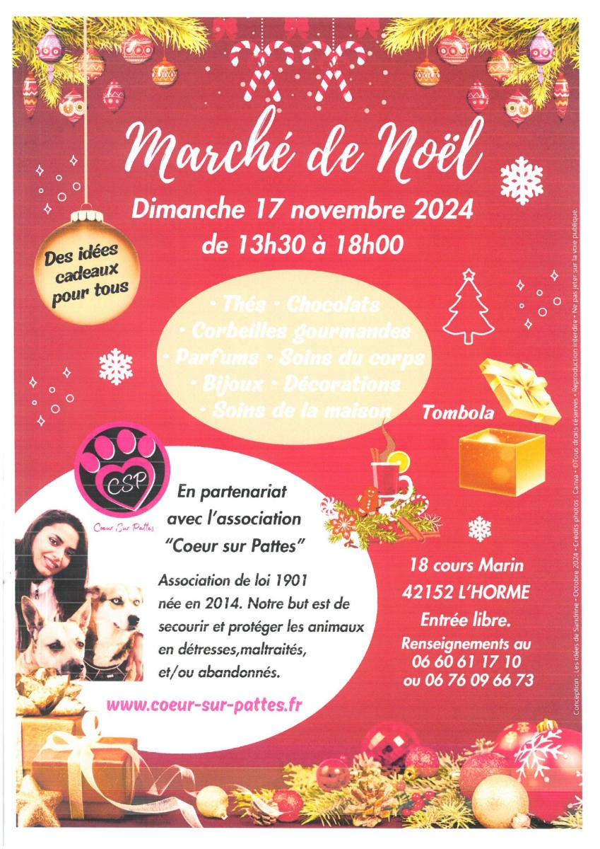 🎄 Marché de Noël de l'association « Cœur sur pattes »