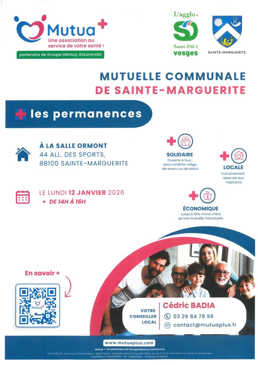 Mutua+ : permanence de la mutuelle communale