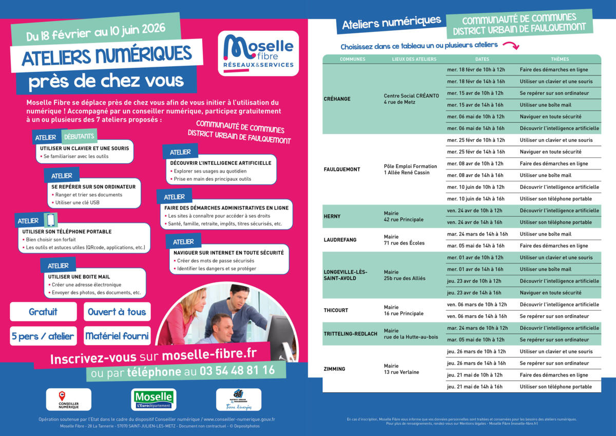 Ateliers numériques avec Moselle Fibre