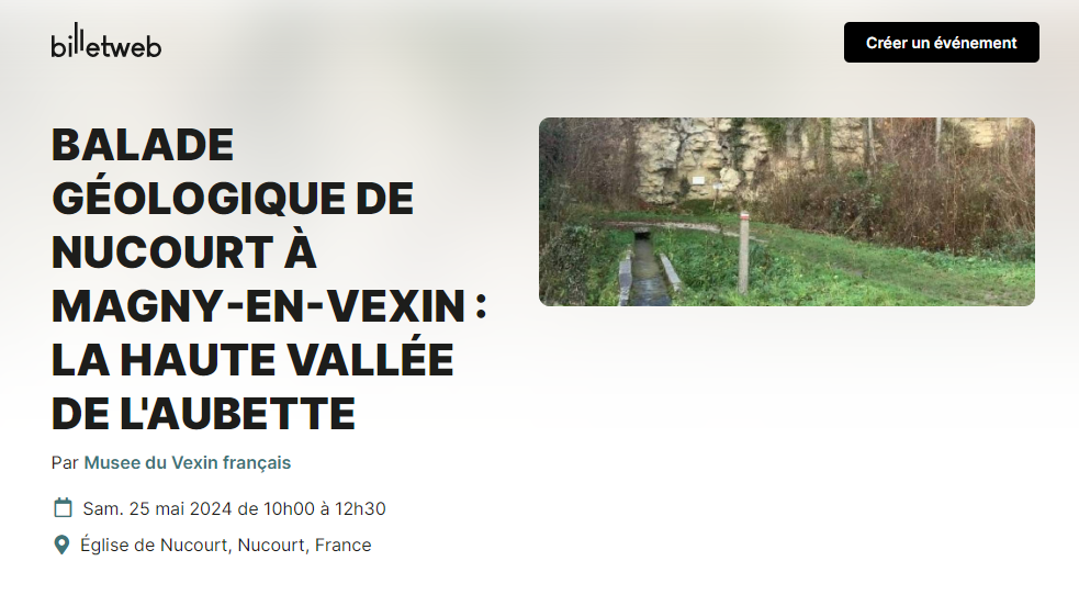 Nucourt : Balade "La haute vallée de l'Aubette" de 10h à 12h30, au départ de l'église de Nucourt