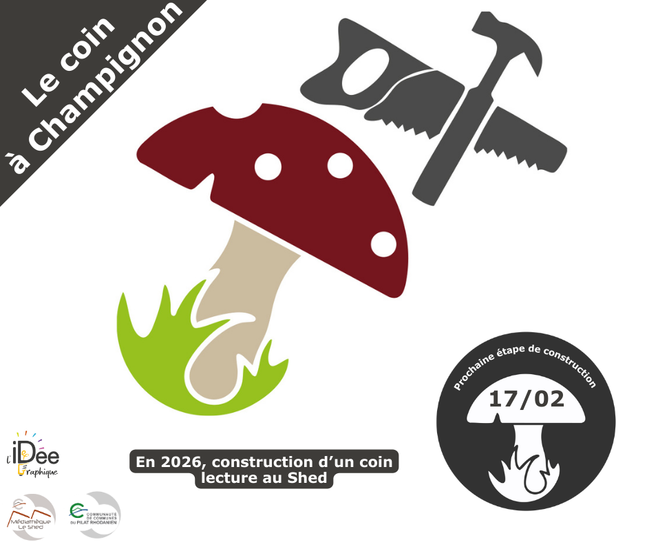 Prochaine étape de construction du coin lecture au Shed : Le coin à champignon