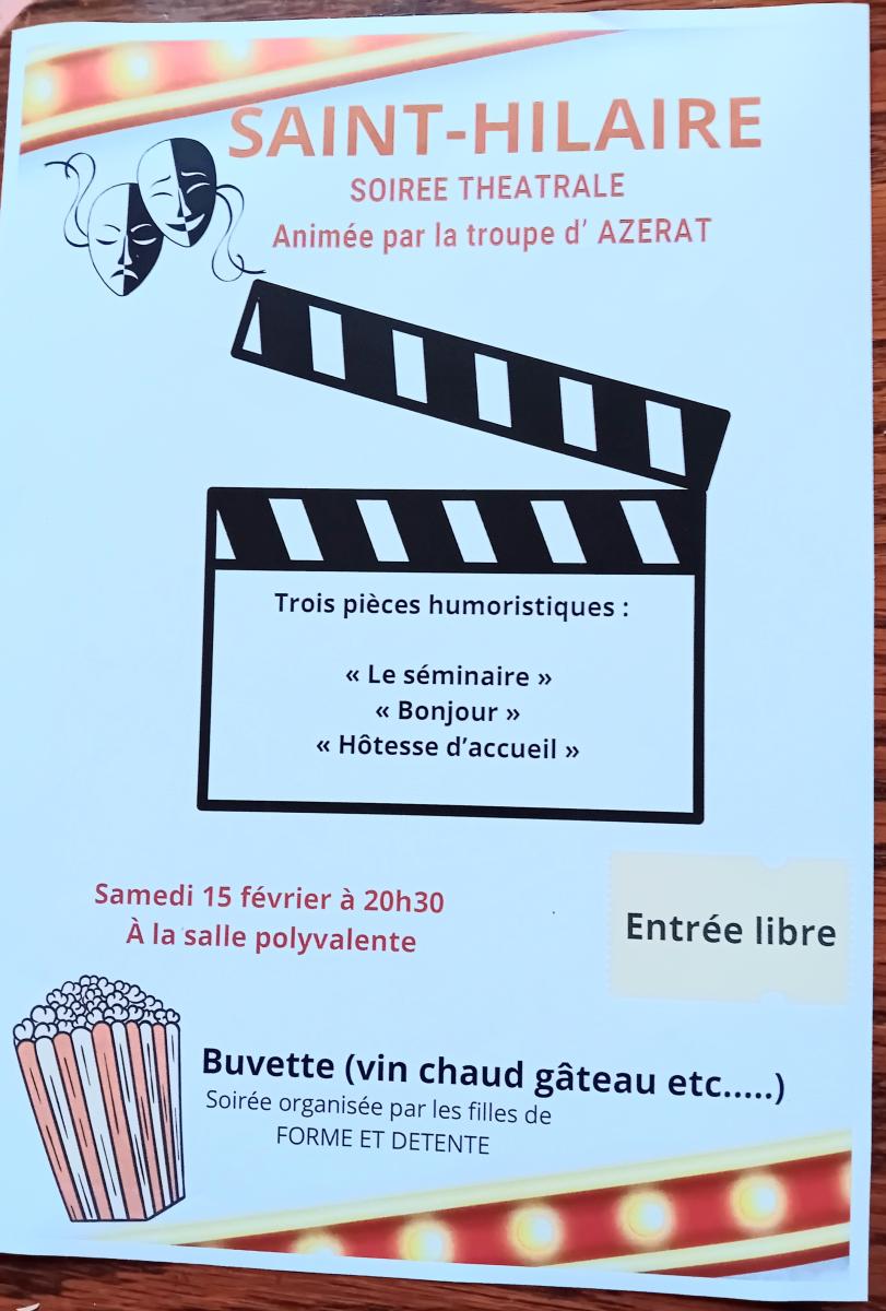 Soirée théâtrale animée par la troupe d'Azerat