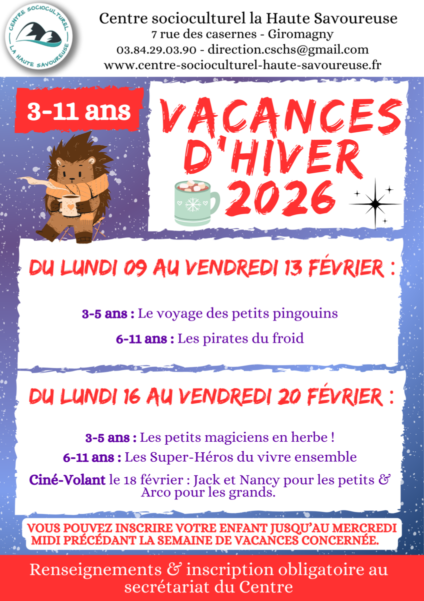 Vacances d'hiver au centre socioculturel