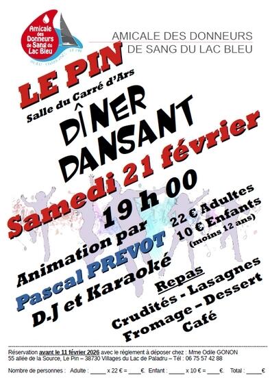 Dîner dansant - salle du Carré d'Ars