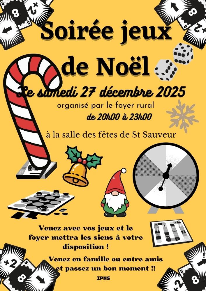 Soirée jeux de Noël à St Sauveur
