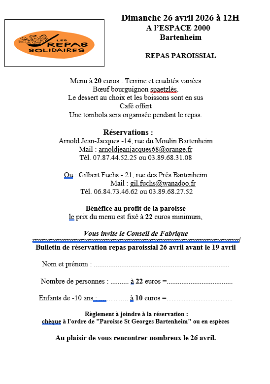 repas paroissial du conseil de fabrique