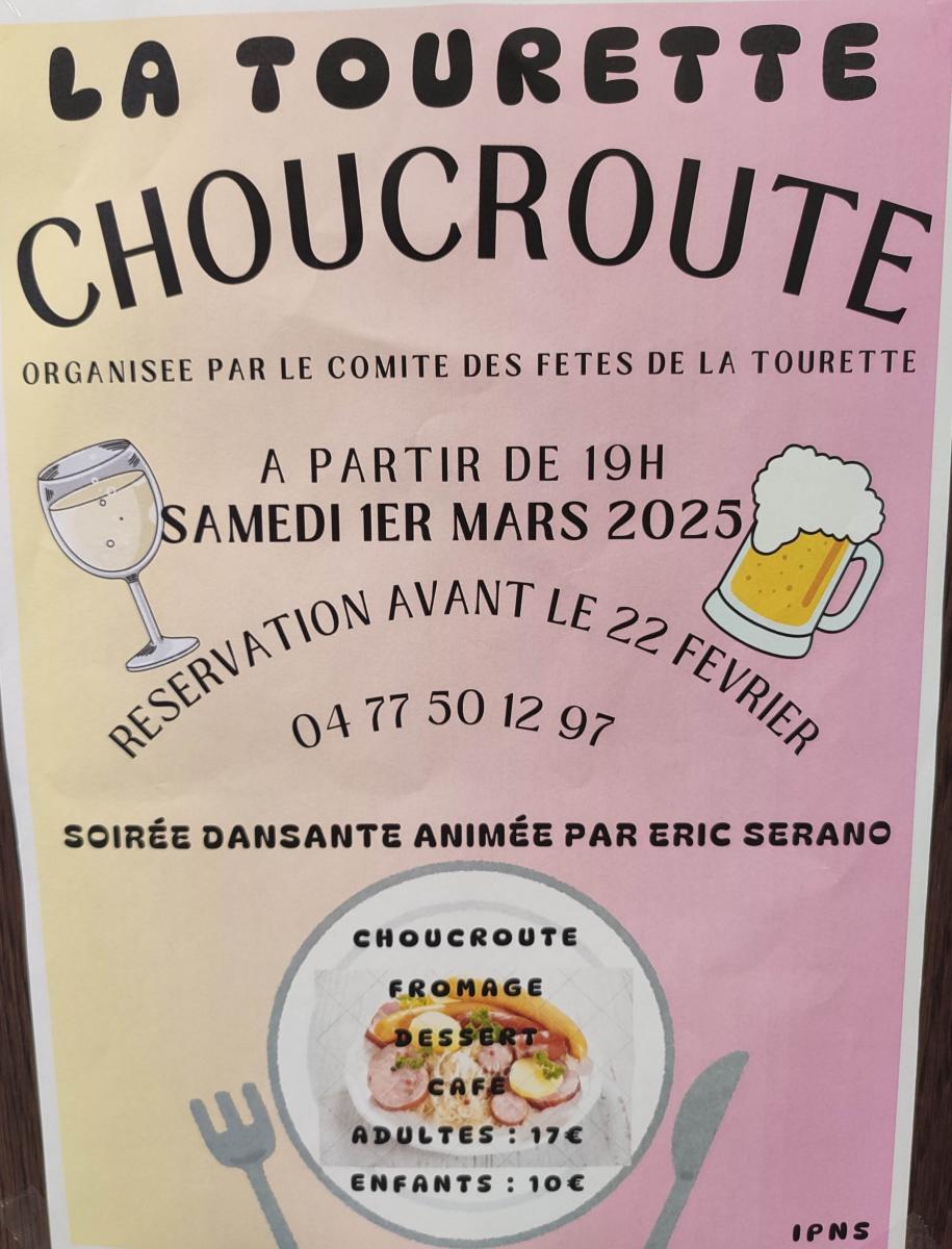 Soirée choucroute à La Tourette