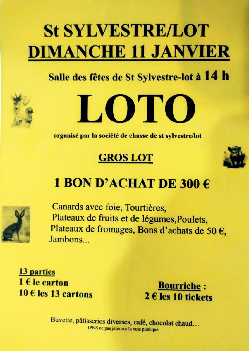 Loto de la société de chasse