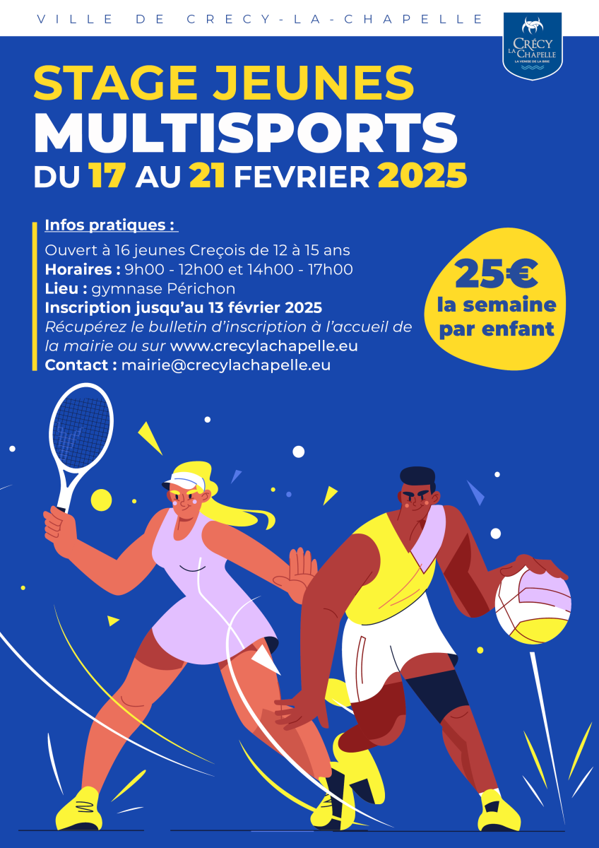 STAGE MULTISPORTS POUR LES 12/15 ANS