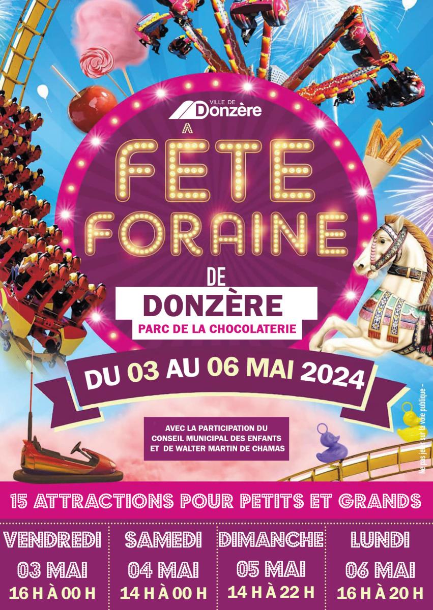 Fête Foraine de Donzère : du 3 au 6 mai 2024 !