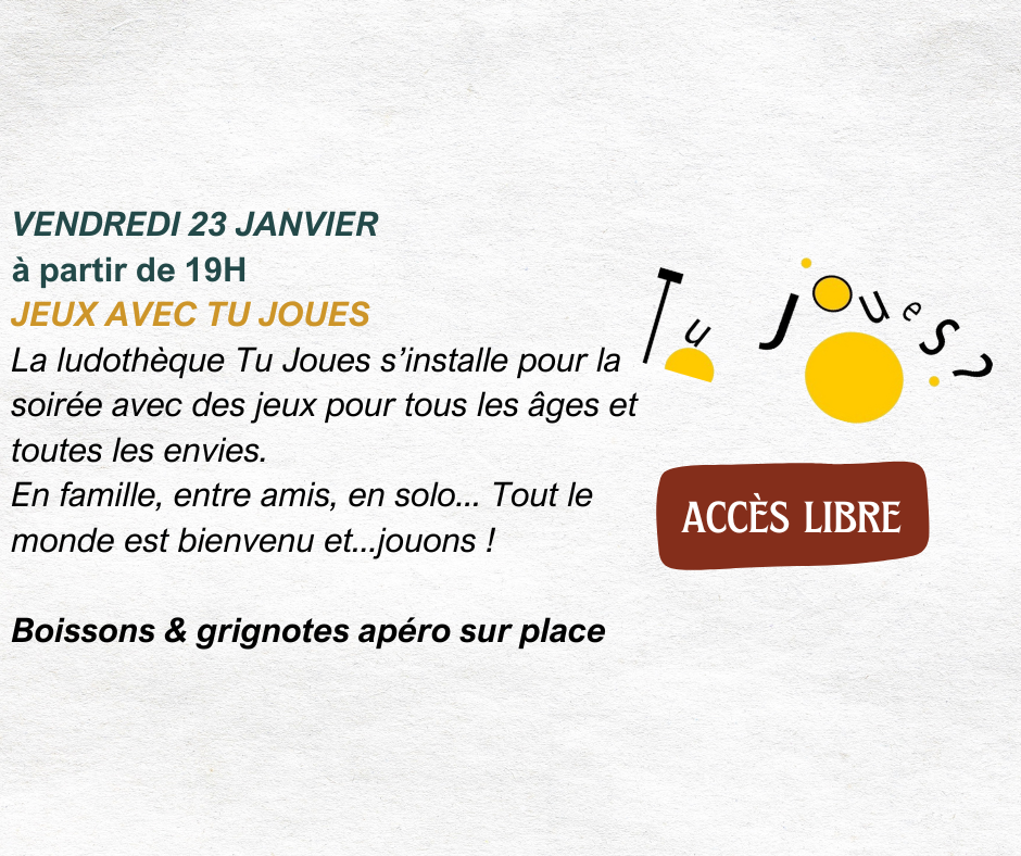Soirée jeux avec Tu Joues