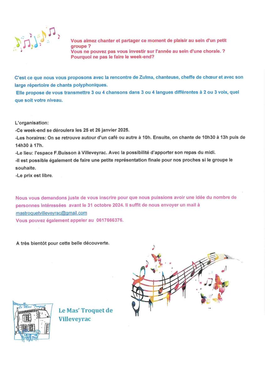 WEEK-END CHORALE - CHANTS POLYPHONIQUES