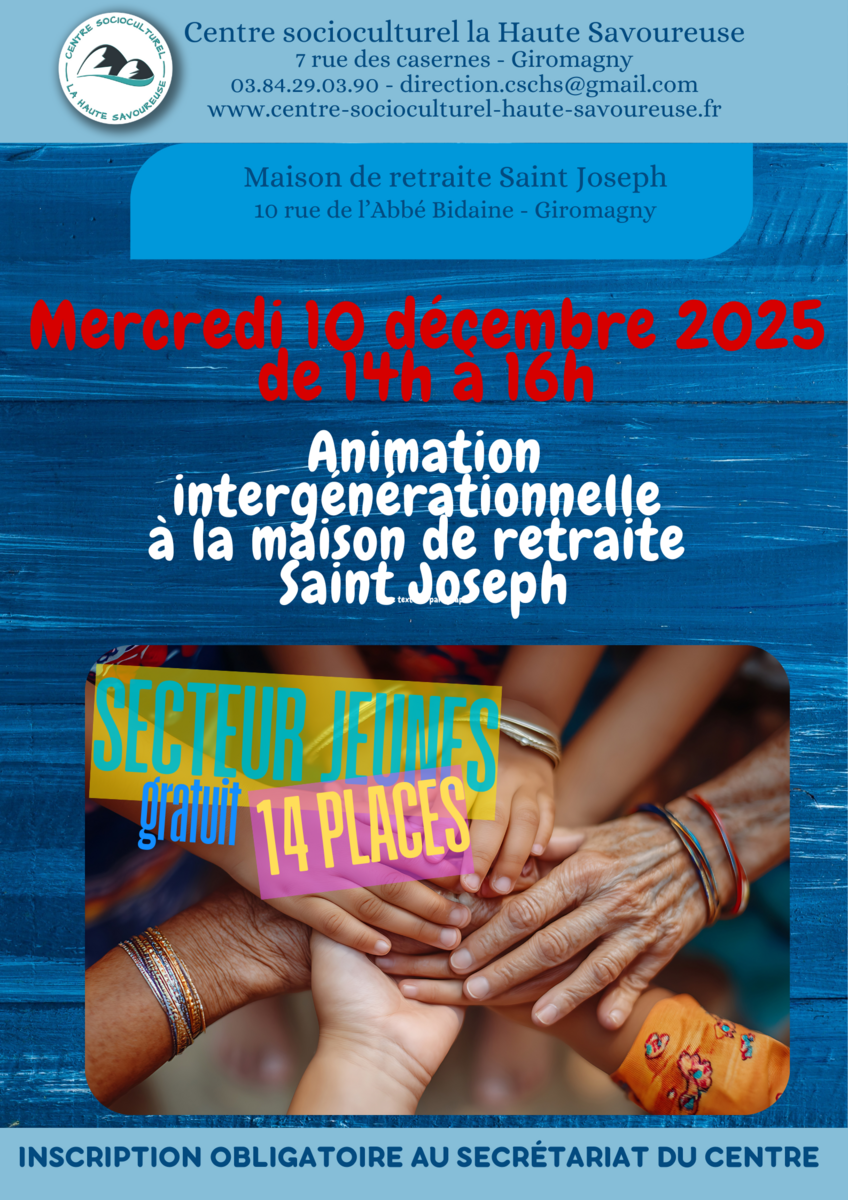 Animation à la maison de retraite avec le secteur jeunes