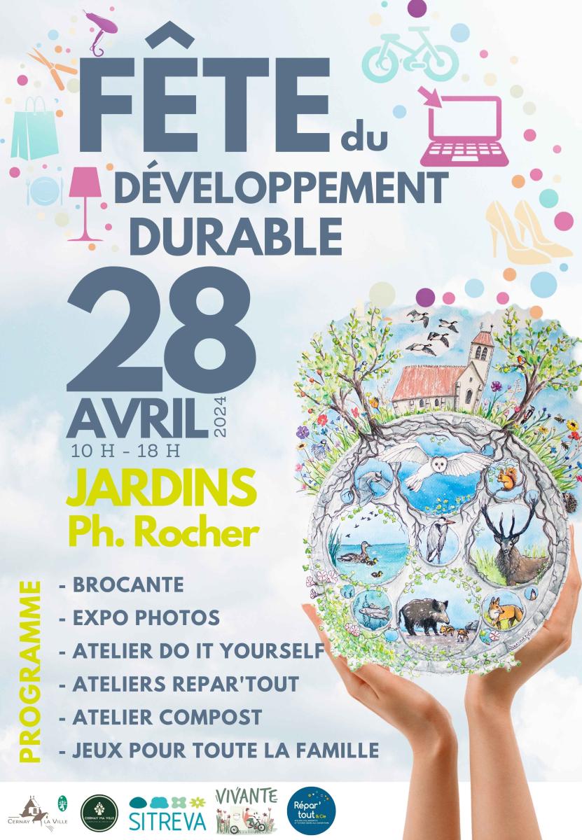 🌿🎉 Venez célébrer avec nous la fête du développement durable le 28 avril à Cernay-la-Ville ! 🎉🌿
