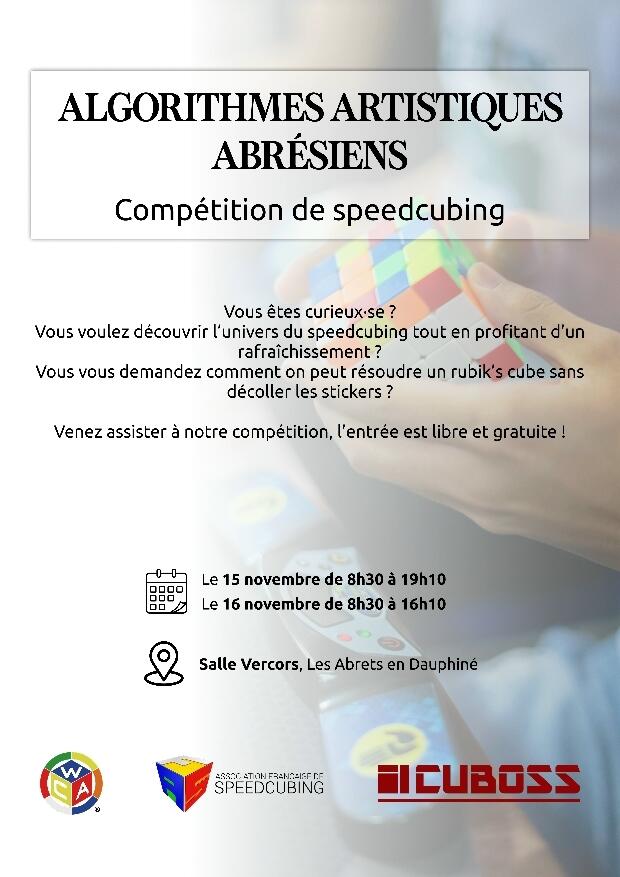 Algorithmes artistiques abrasions : compétition de speedcubing