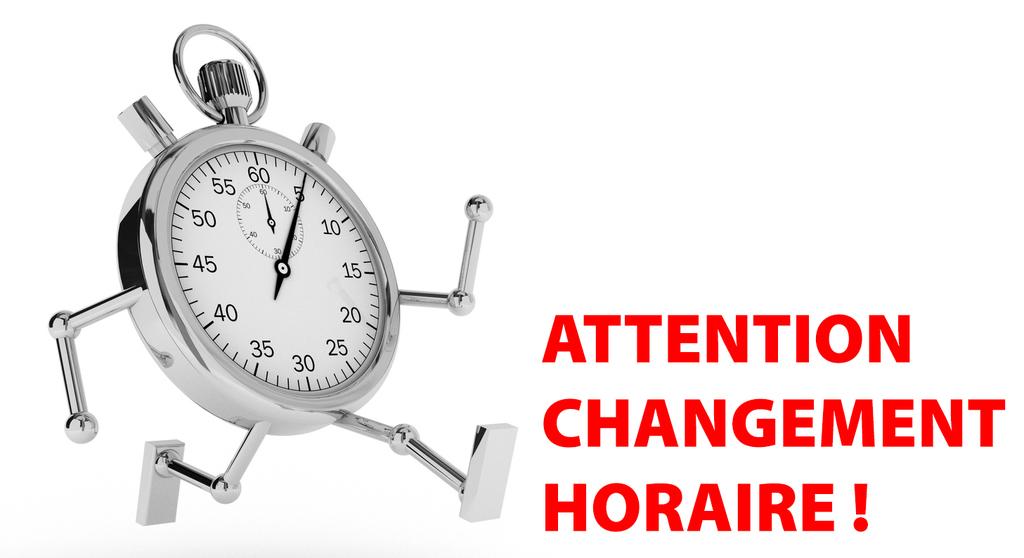 Attention Changement horaire !!