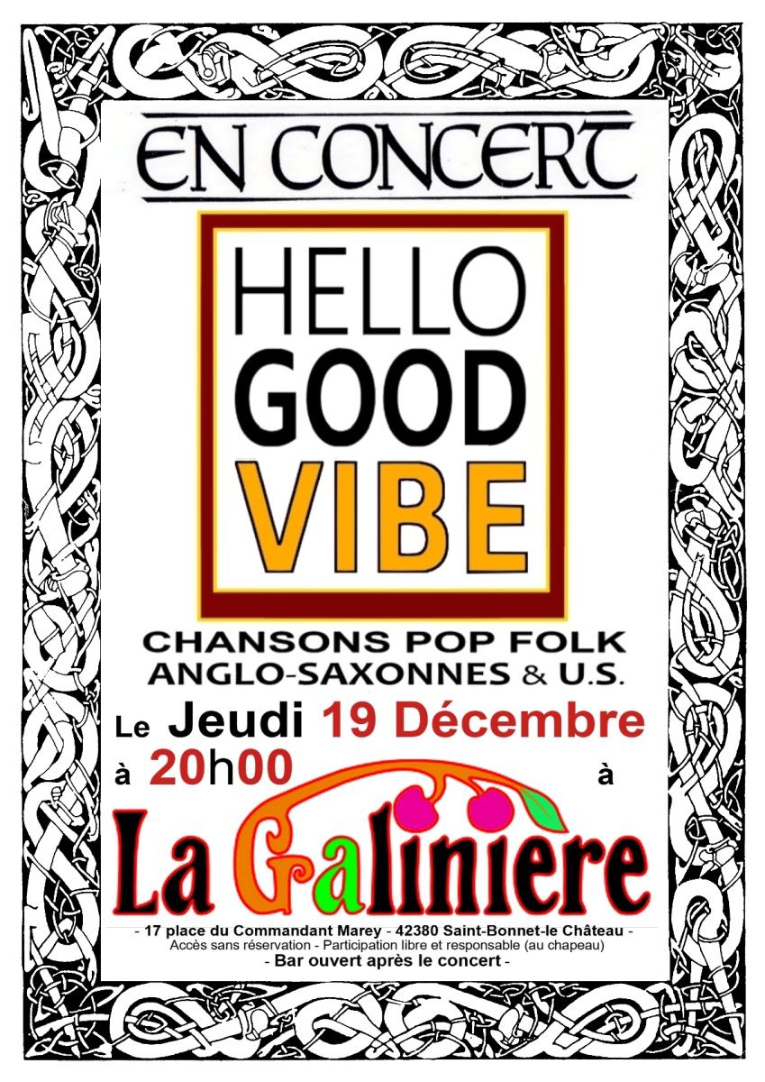 Concert "Hello Good Vibe" à St Bonnet Le Château