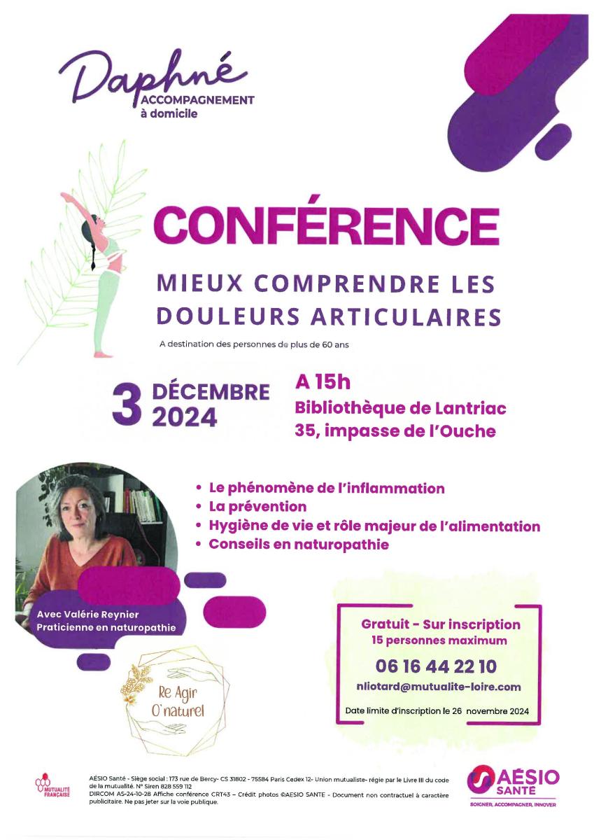 Conférence : Mieux comprendre les douleurs articulaires