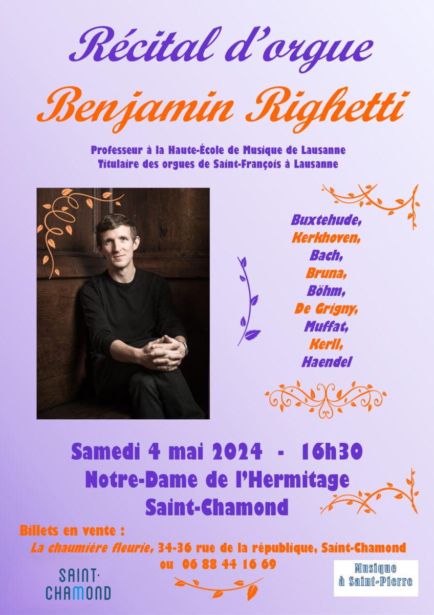 Concert – Récital d’orgue par Benjamin Righetti