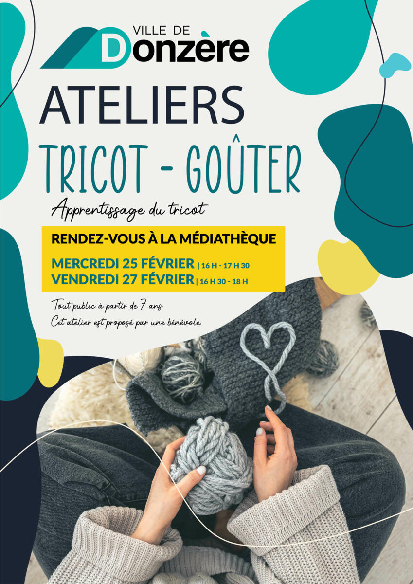 Ateliers Tricot à la Médiathèque !